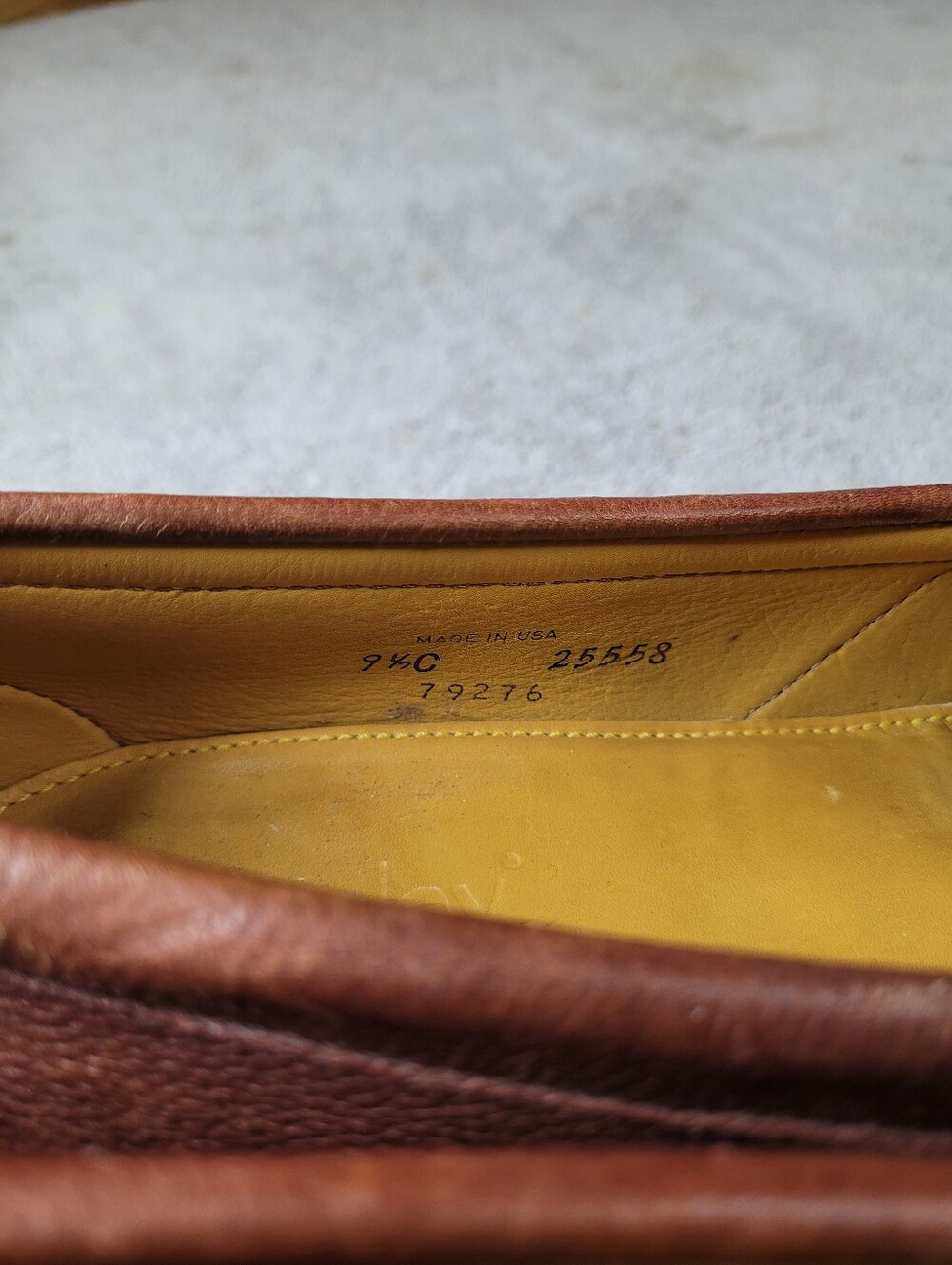 Vintage FootJoy Penny Loafers Mens 9.5 C Handsewn Brown Woven Leather 79276 USA - Picture 6 of 7